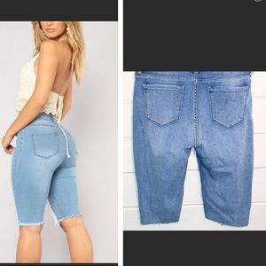 Light blue Fashion nova size 13 Bermuda shorts